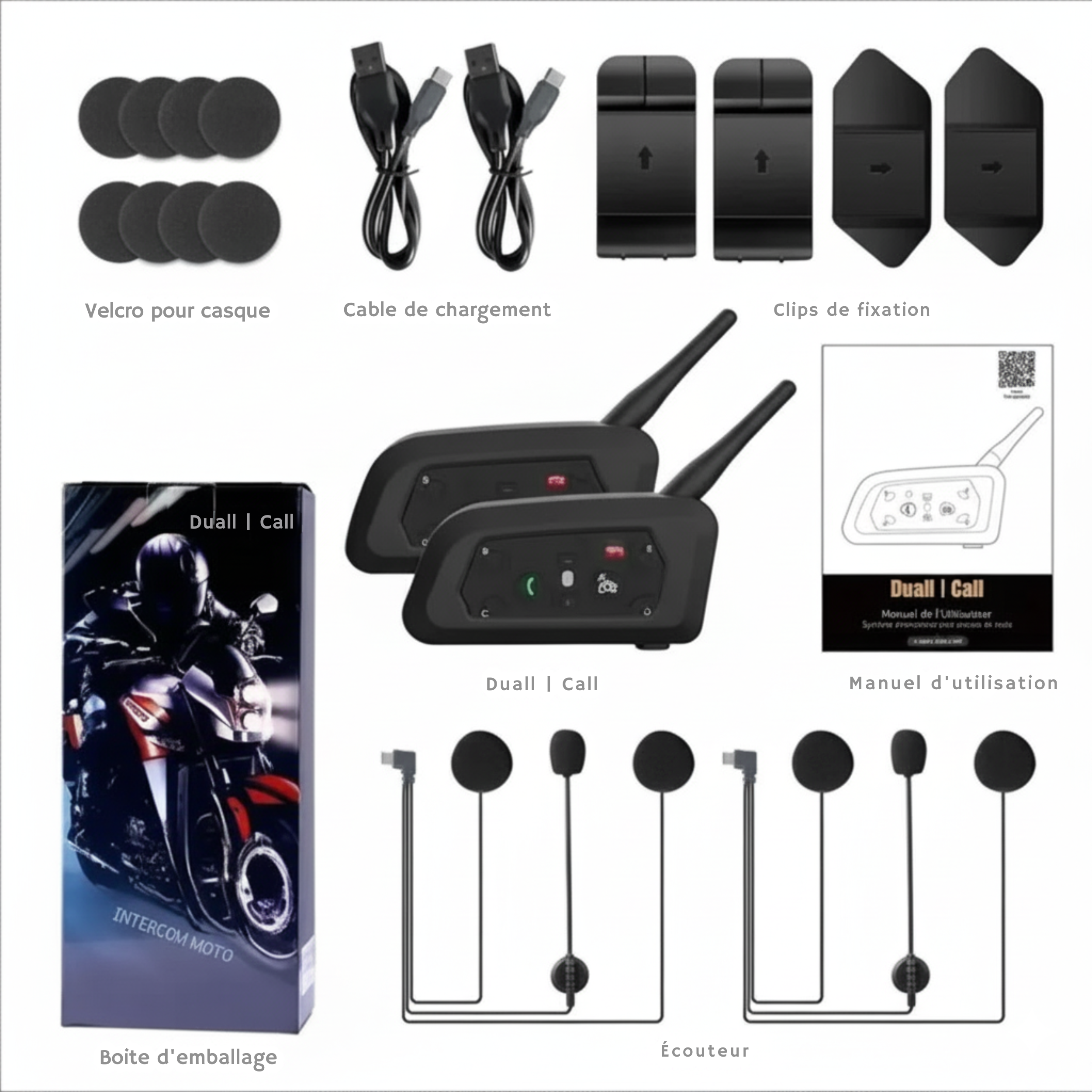 Interphone Bluetooth pour casque moto