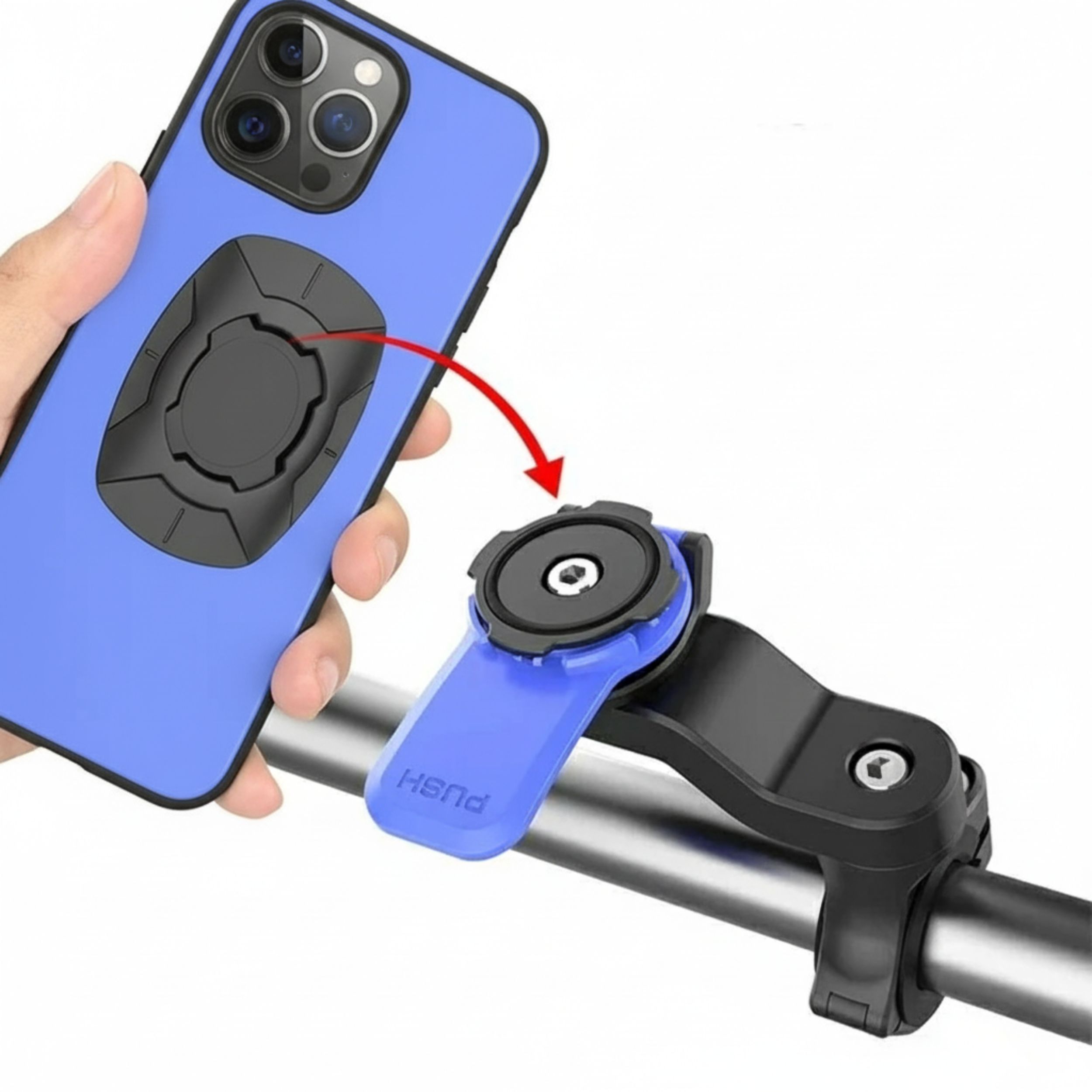 Support de téléphone pour guidon moto