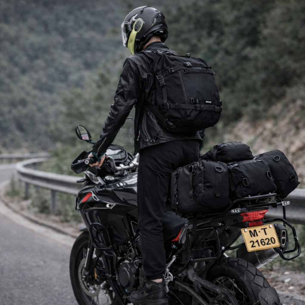 Sac moto convertible en sac à dos