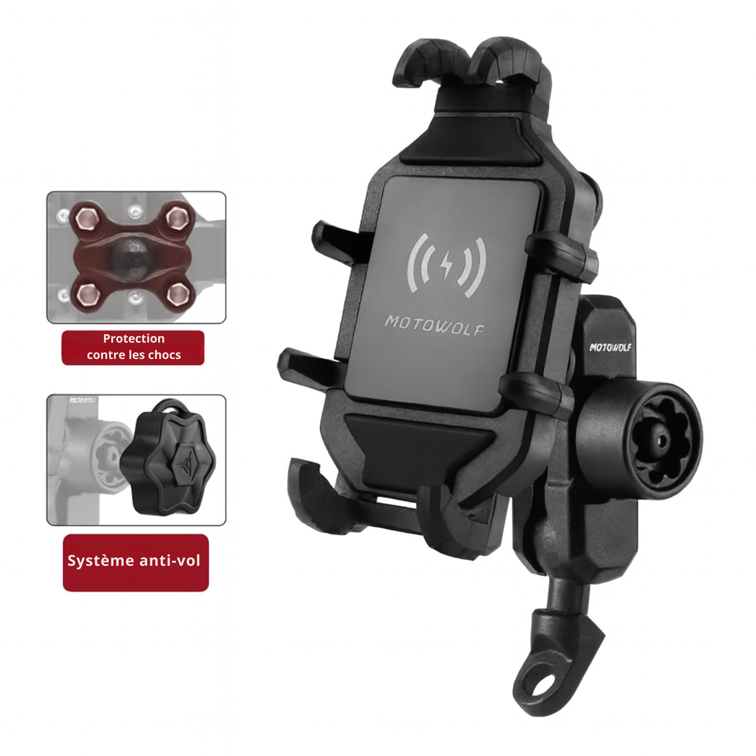 Support smartphone pour moto – fixation guidon